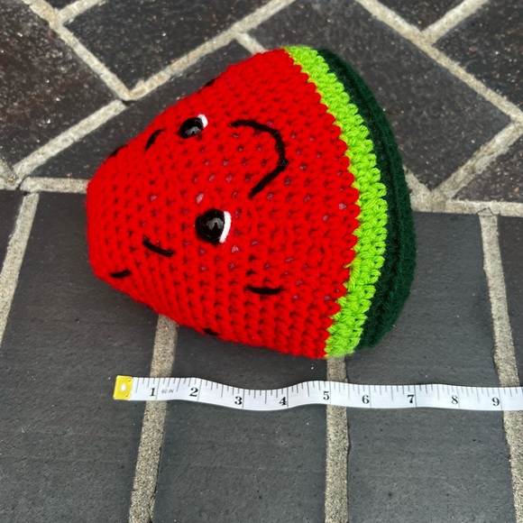 Hand Crochet ed Happy Little Watermelon Plushie Stuffed Animal! - Picture 12 of 12